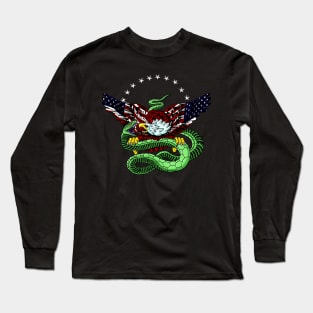 Awesome eagle with snake Long Sleeve T-Shirt